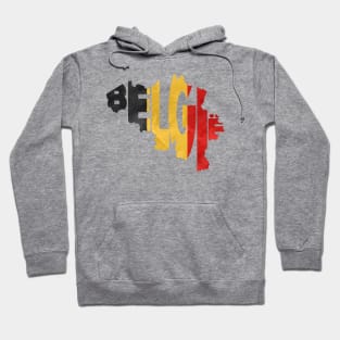 Belgium Typo Map Hoodie